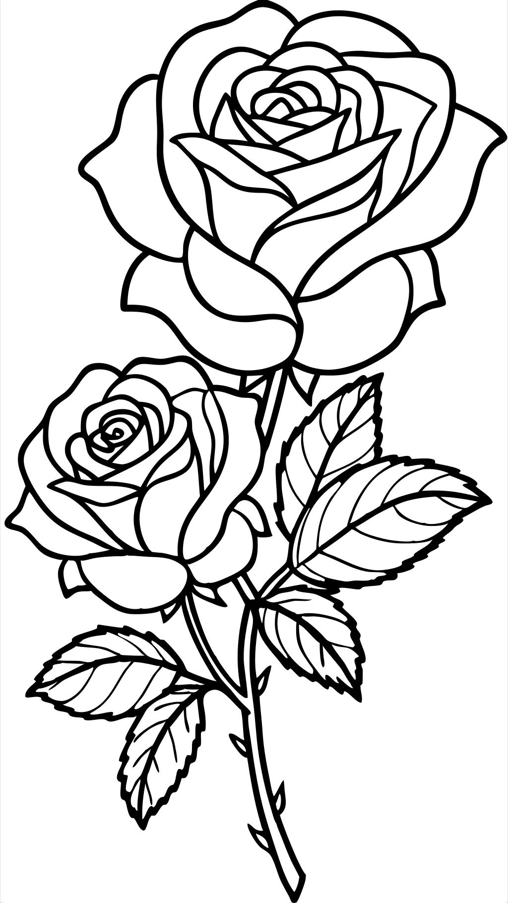 coloriages de roses et de fleurs